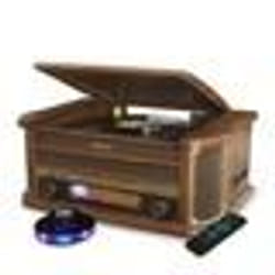 Platine Vinyle Roadstar HIF-1993BT 33-45-78 Trs 2 Enceintes 32W PMPO CD USB Bluetooth FM RADIO CASSETTE en BOIS Ovni