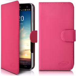 Etui Portefeuille Universel S - INFINIX - Logicom Le Five - Rose Fushia - Semi-rigide - Rabat