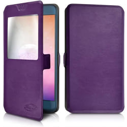 Etui S-View Universel - Logicom - Five Pro 32 - Violet - Semi-rigide - Rabat