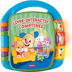 Fisher-Price - Livre Interactif Comptines - Livre bébé - 6 mois et + CDH39