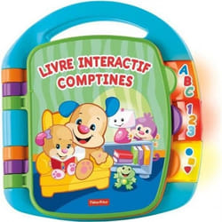 Fisher-Price - Livre Interactif Comptines - Livre bébé - 6 mois et + CDH39