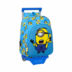 Cartable à roulettes Minions Minionstatic Bleu (26 x 34 x 11 cm)