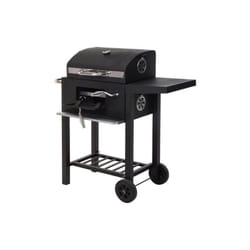 Barbecue à Charbon avec Couvercle et Roulettes 48,5 x 36 x 96 cm Noir