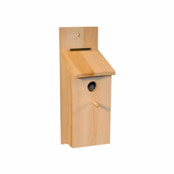 Offrez un abri confortable a vos oiseaux sauvages avec ce nichoir en bois naturel de KERBL. Le couvercle rabattable facilite  ...