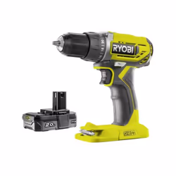 Perceuse-visseuse sans fil compacte 18V - 40 Nm - 400-1 350 tr/min - Mandrin 10 mm - 2 batteries lithium+ 2,0 Ah - Chargeur 1 ...