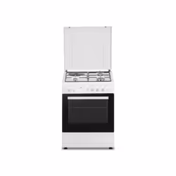 Cuisiniere mixte CONTINENTAL EDISON CECM60FCW - 3 feux gaz + 1 électrique - L59,8 x P61 xH83 cm - Blanc