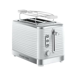 Grille Pain - Toaster Electrique  - RUSSELL HOBBS - Inspire Blanc - 1050 W - Fentes extra larges - Technologie Lift'n Look, réchauffage, décongélat