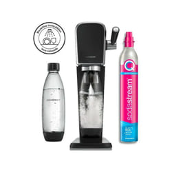 Machine a Soda Machine a soda et eau pétillante SODASTREAM - ART Noire - 2 bouteilles compatible lave-vaiselle - 1 recharge de gaz 60L