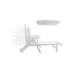 Chaise longue IPAE Progarden Zircone Pliable Avec des roues Blanc polypropylène (72 x 195 x 101 cm)