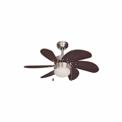Ventilateur de Plafond avec Lumière EDM 33984 Aral Wengue nickel 50 W