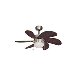 Ventilateur de Plafond avec Lumière EDM 33984 Aral Wengue nickel 50 W