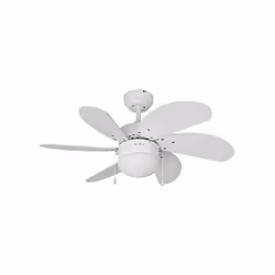Ventilateur de Plafond avec Lumière EDM 33985 Aral Blanc 50 W