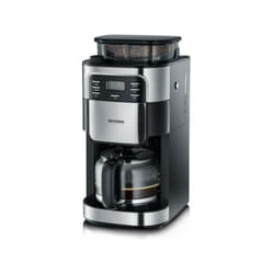 Machine a Cafe SEVERIN 4810 Cafetiere filtre avec broyeur intégré - Noir et inox - 1000W - 1,4 L