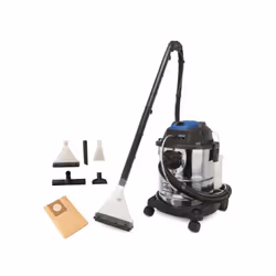 Découvrez l'aspirateur Injecteur Extracteur Scheppach SprayVac20 5 en 1 : aspiration eau, aspiration poussiere, pulvérisation ...