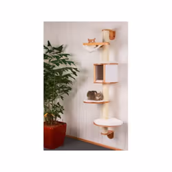 Arbre a chats mural Dolomit de KERBL - Avec coussin en peluche - Amovible - Grotte : ø 40 x 30cm - Hauteur : 168cm - Hamac :  ...