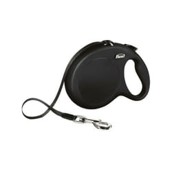 Laisse New Classic L Tape 8 m black Flexi CL30T8-251-S-20