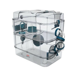 Zolux - Cage sur 2 étages pour hamsters, souris et gerbilles - Rody3 duo - l 41 x p 27 x h 40,5 cm - Bleu