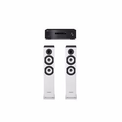 Amplificateur Yamaha R-S202D Noir + Paire denceintes colonne Cabasse Jersey MT32/2 Blanc