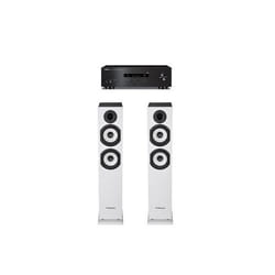 Amplificateur Yamaha R-S202D Noir + Paire denceintes colonne Cabasse Jersey MT32/2 Blanc