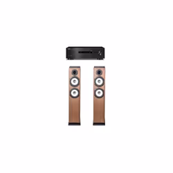 Amplificateur Yamaha R-S202D Noir + Paire d'enceintes colonne Cabasse Jersey MT32/2 Noyer - Pack ampli et enceintes Hifi. Ach ...
