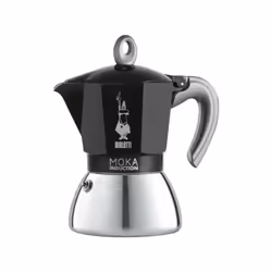 Cafetiere italienne - BIALETTI - NEW MOKA INDUCTION - 6 tasses - 0,28 L - Noir / Argent