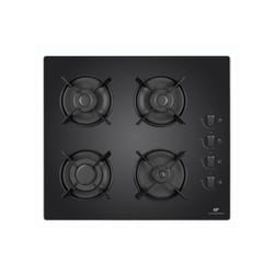 Plaque de Cuisson - Table a gaz Table 4 foyers Continental Edison Gaz - Verre noir
