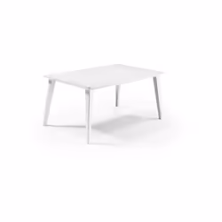 Cette table de jardin rectangulaire en résine de synthese de couleur blanche Lima de la marque Allibert by KETER peut accueil ...