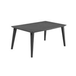 Table de jardin - rectangulaire 160cm - gris graphite - en résine - 6 personnes - Lima Allibert by keter