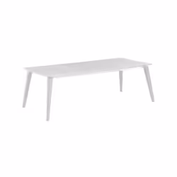Table de jardin rectangulaire en résine de synthese avec rallonge de 78cm, pouvant accueillir jusqu'a 10 personnes. Design co ...
