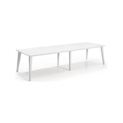 Table de jardin - rectangulaire - blanc - en résine - 8 a 10 personnes - Lima Allibert by keter