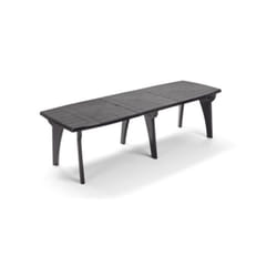 Table de jardin pliante Lipari 2 - 8 a 10 places - Gris anthracite - Polypropylene