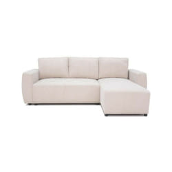 Canapé d'angle convertible réversible 3-4 places pharell - Velours côtelé beige - Coffre de rangement - l 230x p 155 x h 95