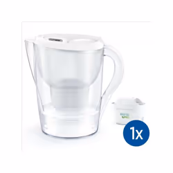 Carafe filtrante BRITA - Marella Blanche XL - Capacité 3,5L dont 2,5L d'eau filtrée - 1 Cartouche Maxtra Pro All-In-1 incluse