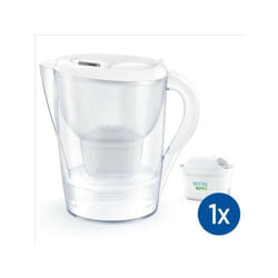 Carafe filtrante BRITA - Marella Blanche XL - Capacité 3,5L dont 2,5L d'eau filtrée - 1 Cartouche Maxtra Pro All-In-1 incluse