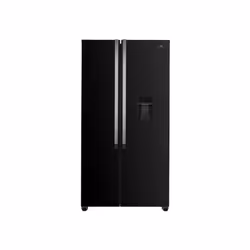Ce réfrigérateur américain de la marque CONTINENTAL EDISON possede une capacité totale de 529L et un design moderne noir bril ...