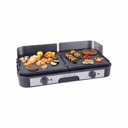 FAGOR FG823 Plancha Inox Extra Large - 2000 W - Thermostat réglable et détachable - Plaque en fonte aluminium - Surface lisse ...