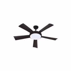 Ventilateur de Plafond - Plafonnier WALLIS Noir - Ø132cm 38W + éclairage LED