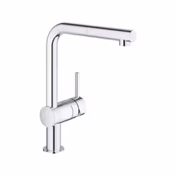 Mitigeur de cuisine GROHE Minta, zone de rotation de 360°, douchette extractible, GROHE StarLight, bec en L