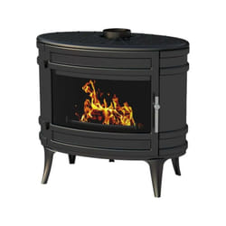 Poele a Bois en fonte INVICTA Mandor - Puissance optimale: 12 kW - Max: 18kW - Bûches 33 cm max - Fabriqué en France - Ecodesg