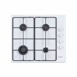Cette table de cuisson OCEANIC dispose de 4 brûleurs a gaz et d'un allumage électrique. Sa surface émaillée blanche est facil ...