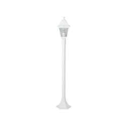 Brilliant - Lampadaire extérieur nissie - Blanc - Métal/Verre - 1xE27 60W - IP44
