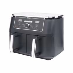 Découvrez la friteuse sans huile NINJA Foodi Max AF400EU, offrant une capacité de 9,5L et 2 tiroirs de cuisson indépendants.  ...
