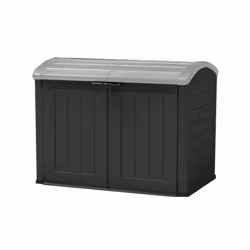 Le coffre de jardin multifonction en résine SIO ULTRA 2000L noir avec vérins de la marque Keter est idéal pour le rangement d ...