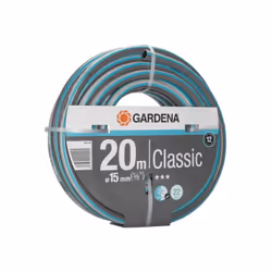 Le tuyau d'arrosage Classic GARDENA est un tuyau simple de haute qualité, résistant jusqu'a une pression de rupture de 22 bar ...