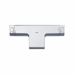 Le mitigeur bain/douche thermostatique GROHE Grohtherm 2000 est un montage mural apparent avec un bec cascade XL. Il est équi ...