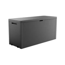 Coffre de rangement Keter extérieur en résine 270 litres Gris - Malle de jardin Emily
