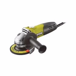 RYOBI - Meuleuse d'angle 600 W diam. 115 mm - 13 000 tr/min + disque a ébarber le métal 115 mm & et 1 clé de service - RAG600
