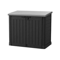 Coffre de rangement extérieur Keter en résine 1200 litres Noir et gris - Range Poubelles ou vélo