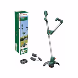 Le coupe-bordures Bosch UniversalGrassCut 18-260 est équipé d'un manche ergonomique en V pour une posture naturelle. Il dispo ...