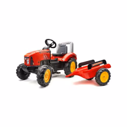 Tracteur a pédales SuperCharger conçu pour les jardiniers de 3 a 7 ans. Le capot ouvrant permet d'accéder au moteur pour véri ...